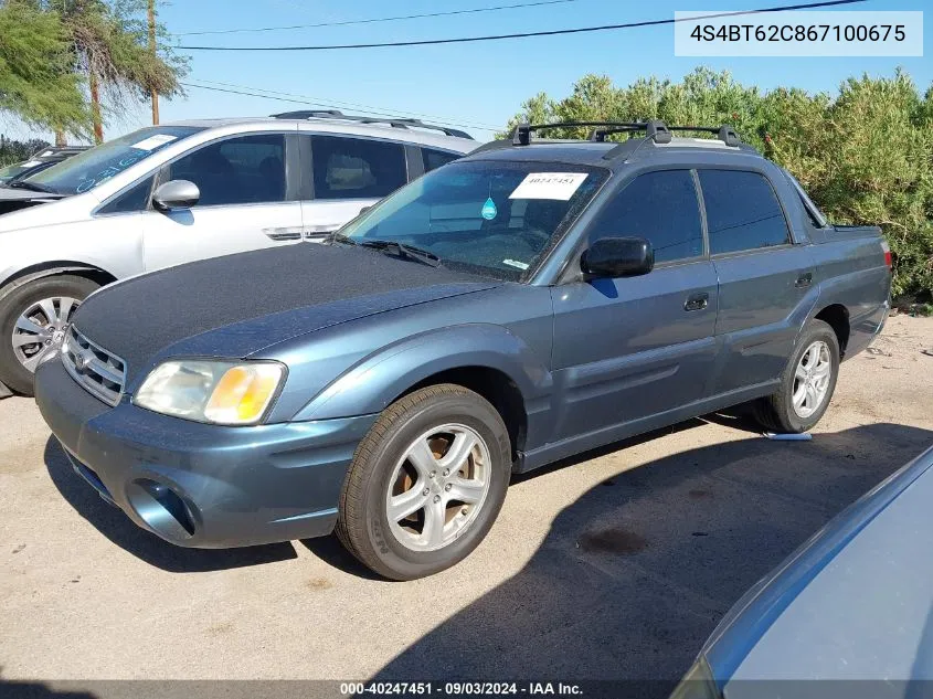 2006 Subaru Baja Sport VIN: 4S4BT62C867100675 Lot: 40247451