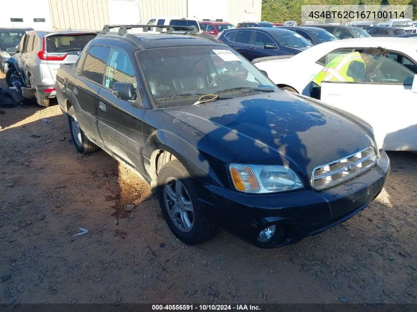 2006 Subaru Baja Sport VIN: 4S4BT62C167100114 Lot: 40556591