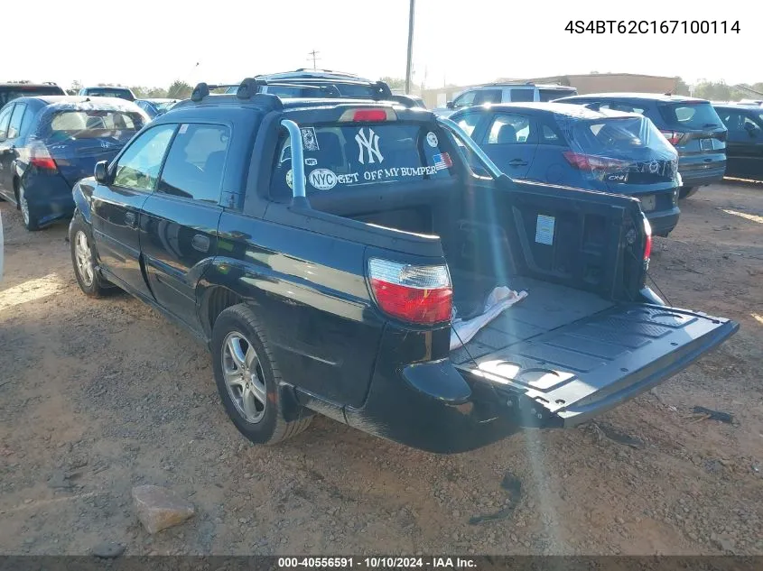 2006 Subaru Baja Sport VIN: 4S4BT62C167100114 Lot: 40556591