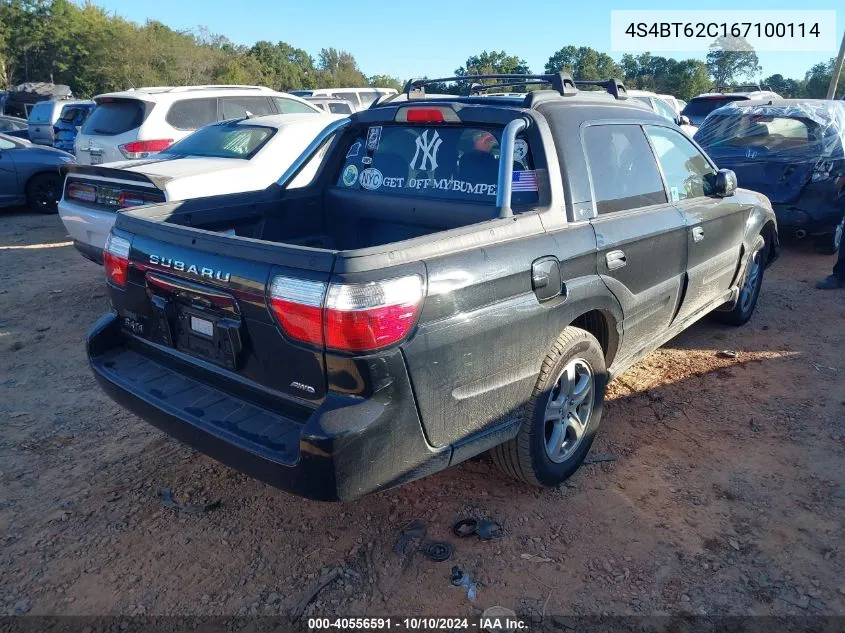 2006 Subaru Baja Sport VIN: 4S4BT62C167100114 Lot: 40556591