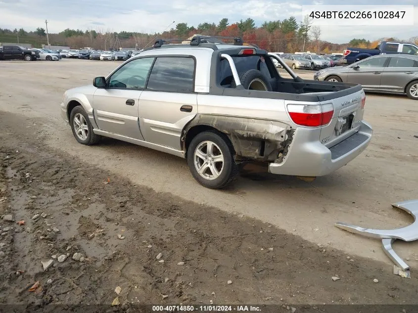 2006 Subaru Baja Sport VIN: 4S4BT62C266102847 Lot: 40714850