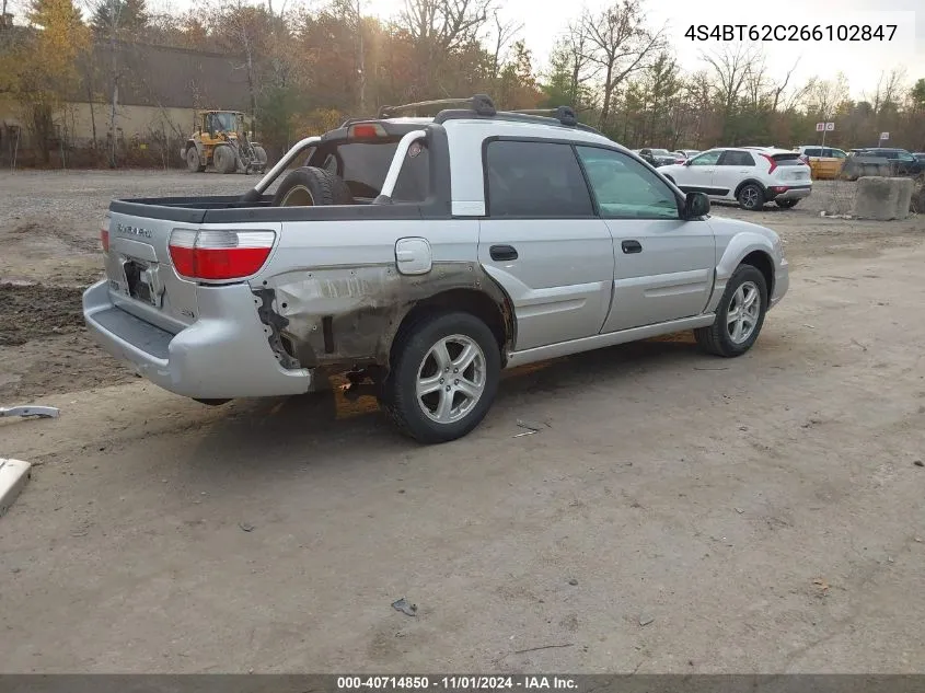 2006 Subaru Baja Sport VIN: 4S4BT62C266102847 Lot: 40714850