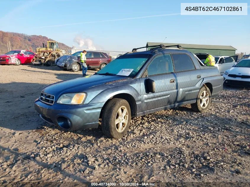 2006 Subaru Baja Sport VIN: 4S4BT62C467102861 Lot: 40734000