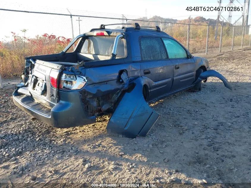 2006 Subaru Baja Sport VIN: 4S4BT62C467102861 Lot: 40734000