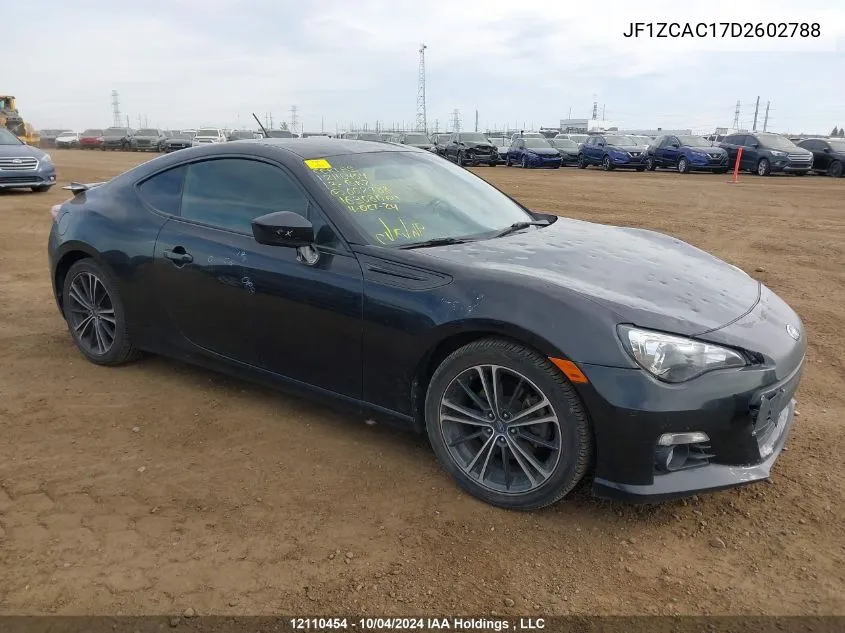 2013 Subaru Brz 2.0 Limited VIN: JF1ZCAC17D2602788 Lot: 12110454