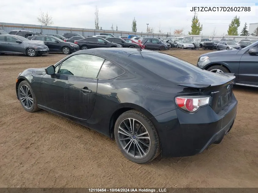 2013 Subaru Brz 2.0 Limited VIN: JF1ZCAC17D2602788 Lot: 12110454