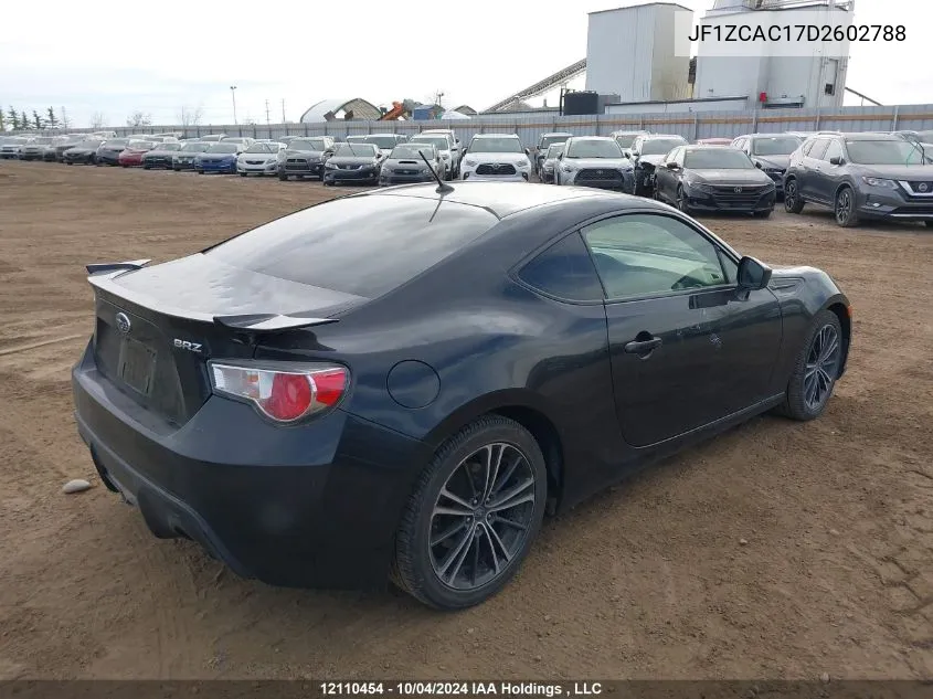 2013 Subaru Brz 2.0 Limited VIN: JF1ZCAC17D2602788 Lot: 12110454