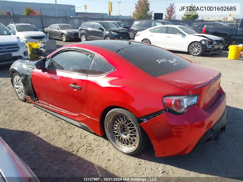 2013 Subaru Brz 2.0 Limited VIN: JF1ZCAC10D1602685 Lot: 12127997