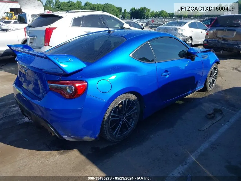 2013 Subaru Brz Limited VIN: JF1ZCAC1XD1600409 Lot: 39495278