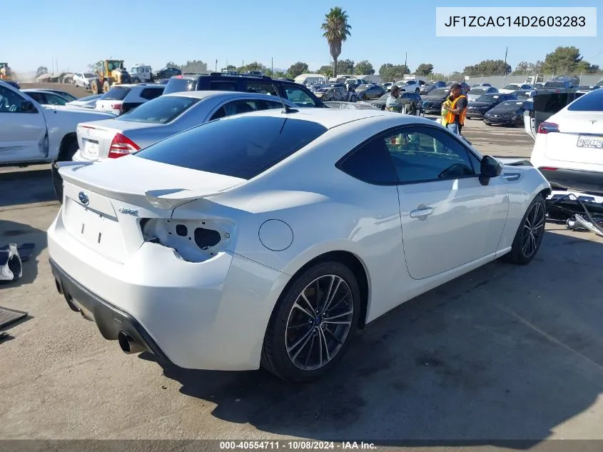 2013 Subaru Brz Limited VIN: JF1ZCAC14D2603283 Lot: 40554711