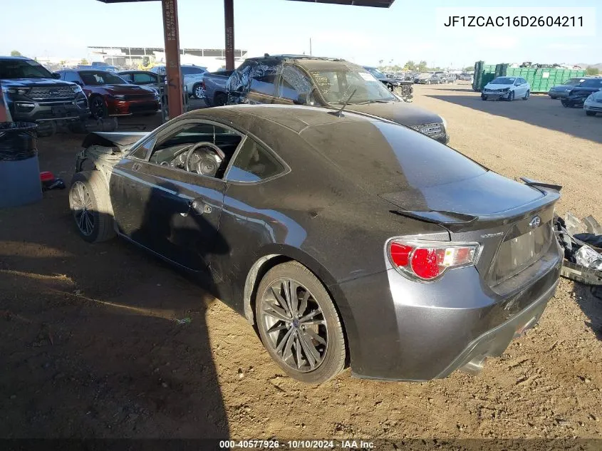 2013 Subaru Brz Limited VIN: JF1ZCAC16D2604211 Lot: 40577926