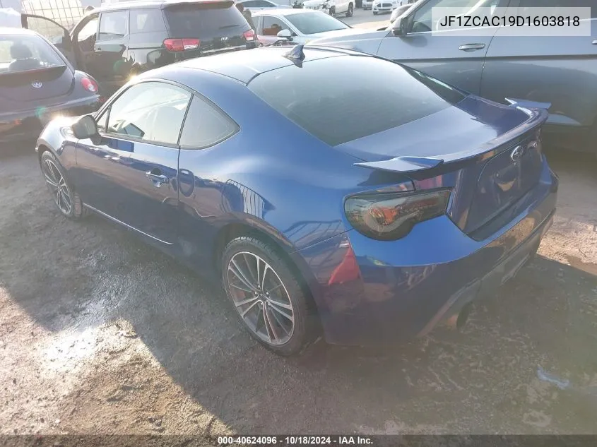 2013 Subaru Brz Limited VIN: JF1ZCAC19D1603818 Lot: 40624096