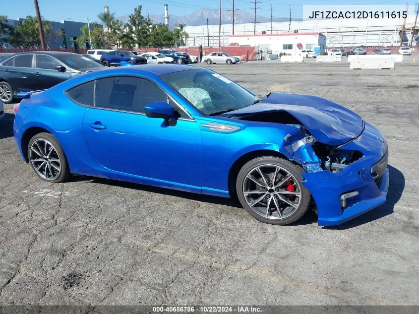 2013 Subaru Brz Limited VIN: JF1ZCAC12D1611615 Lot: 40656786