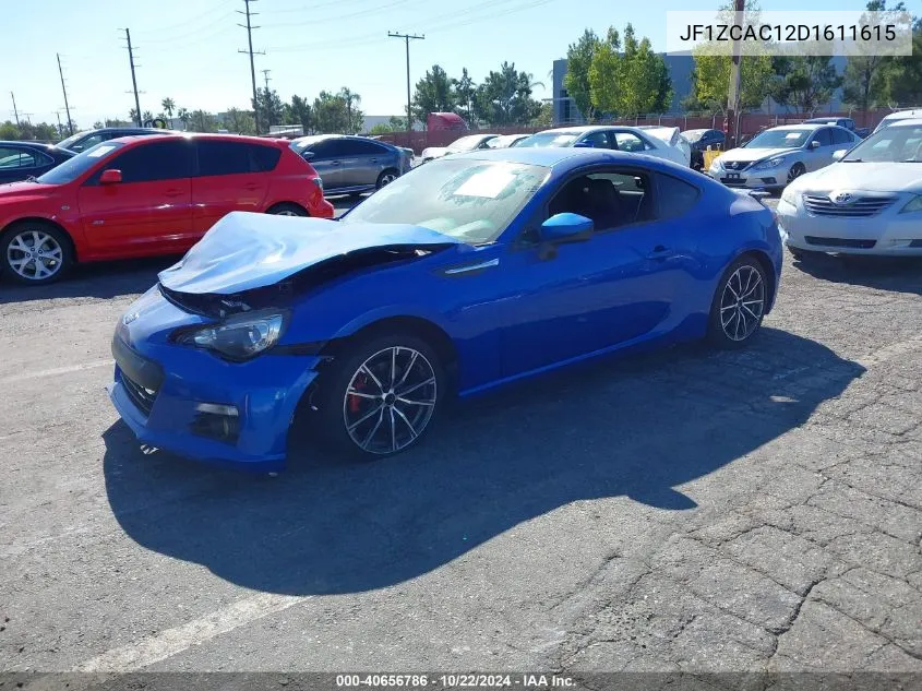 2013 Subaru Brz Limited VIN: JF1ZCAC12D1611615 Lot: 40656786