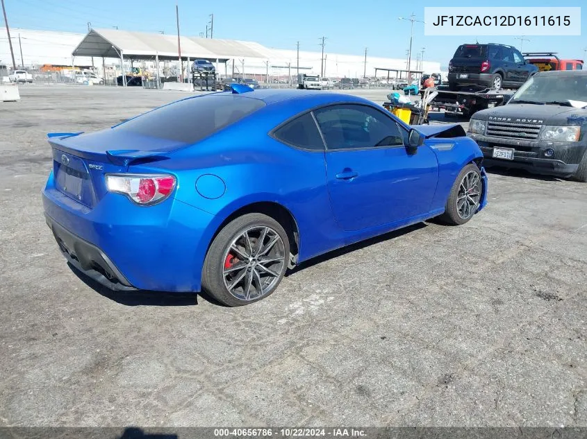 2013 Subaru Brz Limited VIN: JF1ZCAC12D1611615 Lot: 40656786