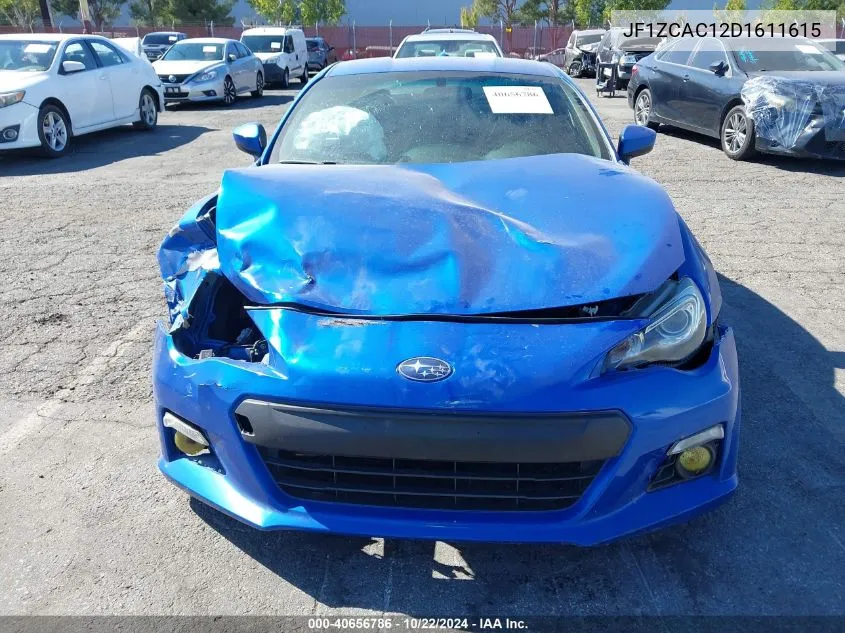 2013 Subaru Brz Limited VIN: JF1ZCAC12D1611615 Lot: 40656786