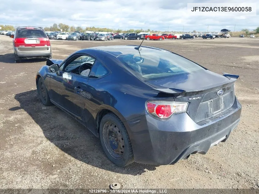 2014 Subaru Brz VIN: JF1ZCAC13E9600058 Lot: 12128796