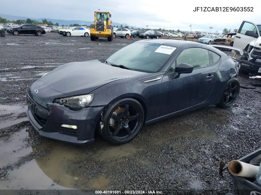 2014 Subaru Brz Premium VIN: JF1ZCAB12E9603552 Lot: 40191691