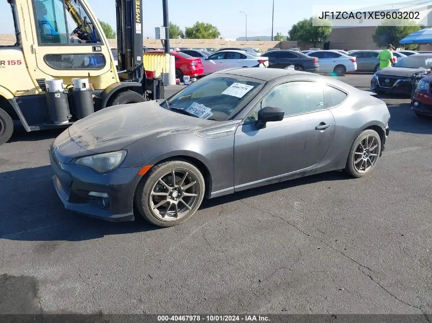 2014 Subaru Brz Limited VIN: JF1ZCAC1XE9603202 Lot: 40467978