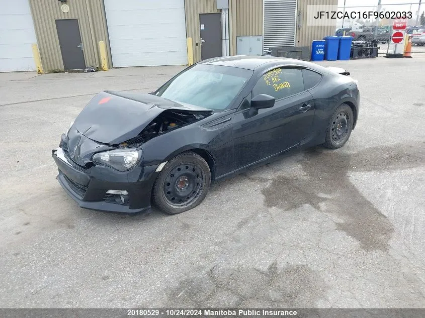 2015 Subaru Brz VIN: JF1ZCAC16F9602033 Lot: 20180529