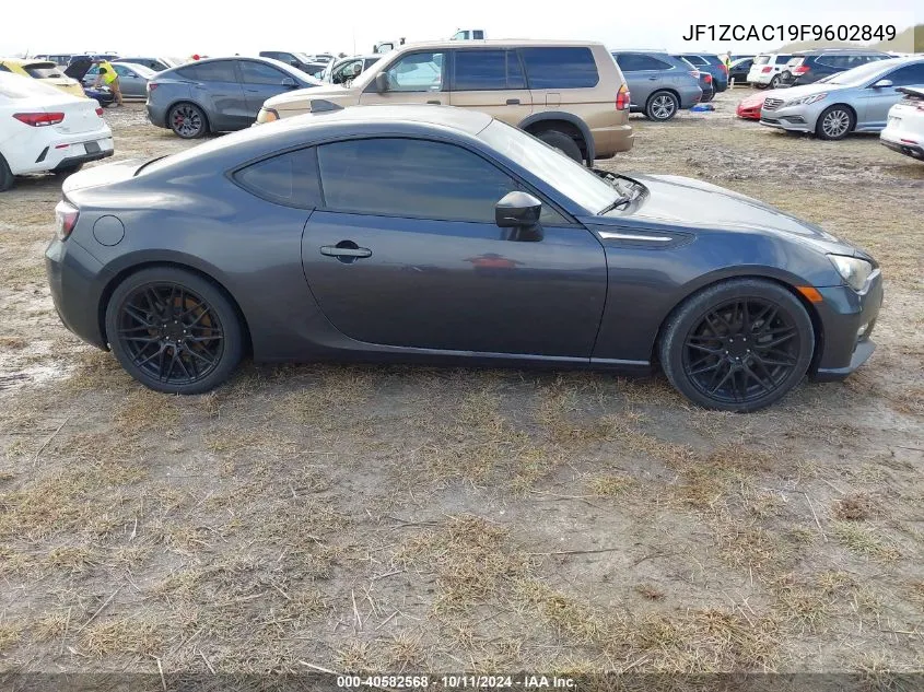 2015 Subaru Brz Limited VIN: JF1ZCAC19F9602849 Lot: 40582568