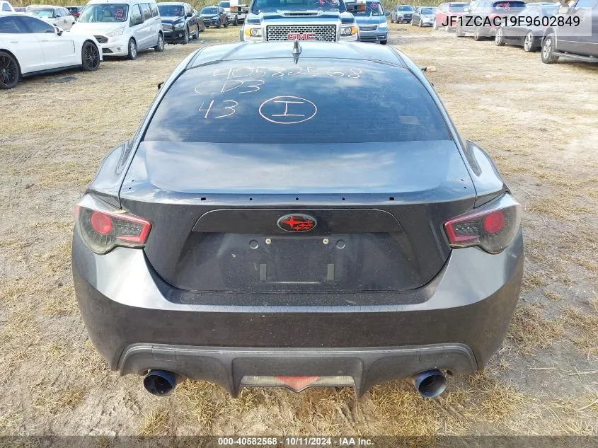 2015 Subaru Brz Limited VIN: JF1ZCAC19F9602849 Lot: 40582568