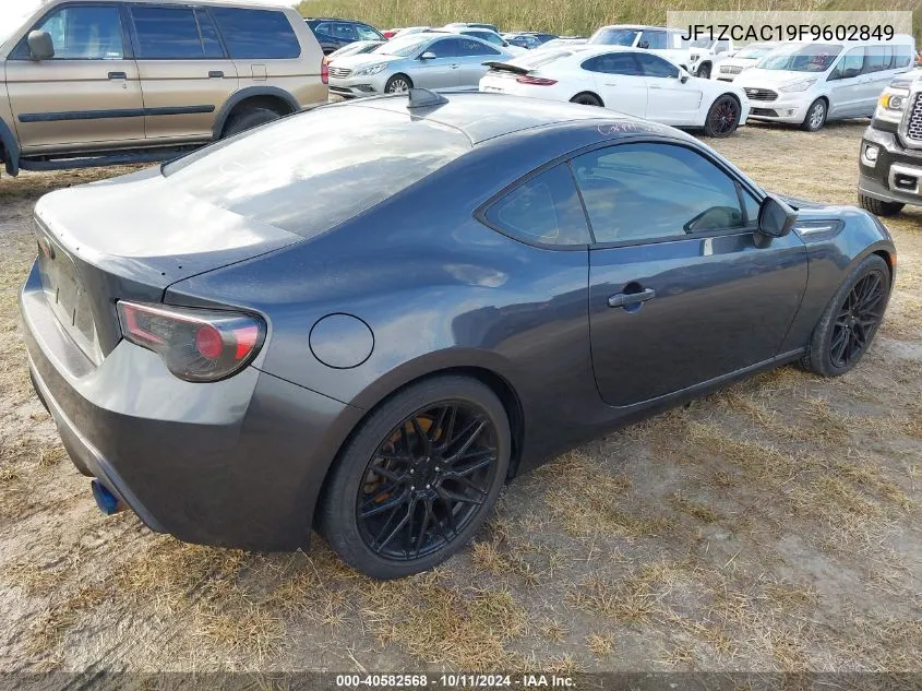 2015 Subaru Brz Limited VIN: JF1ZCAC19F9602849 Lot: 40582568