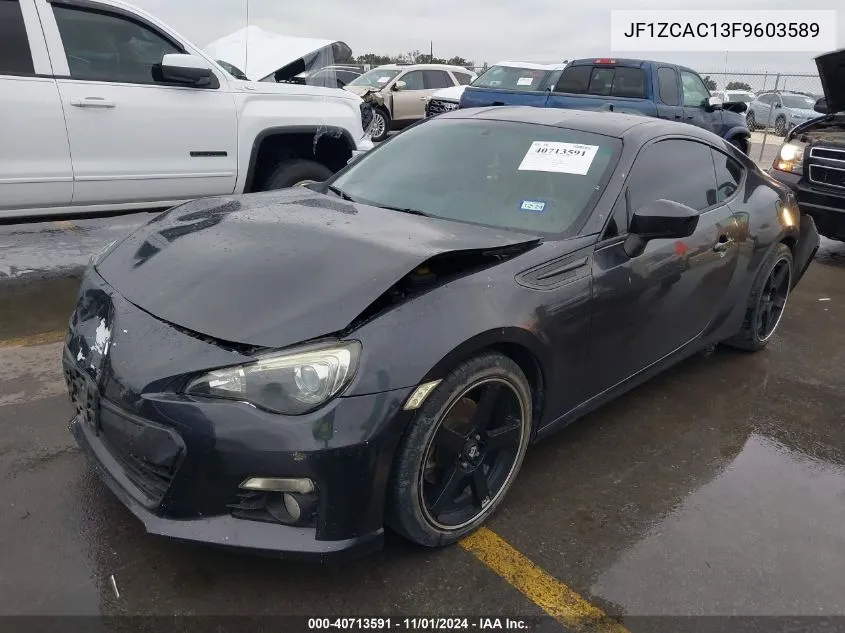 2015 Subaru Brz Limited VIN: JF1ZCAC13F9603589 Lot: 40713591