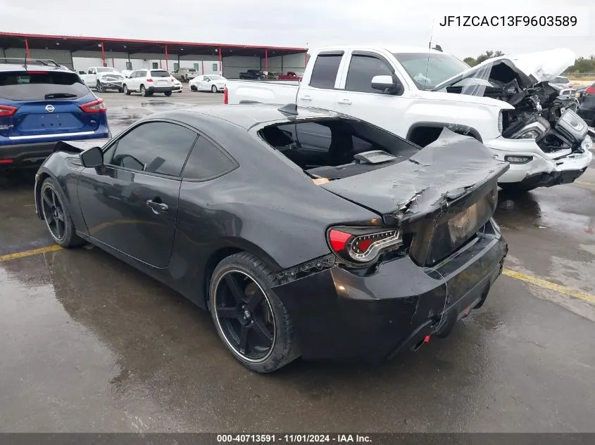 2015 Subaru Brz Limited VIN: JF1ZCAC13F9603589 Lot: 40713591