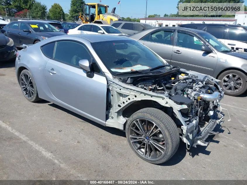 JF1ZCAC15G9600968 2016 Subaru Brz Limited