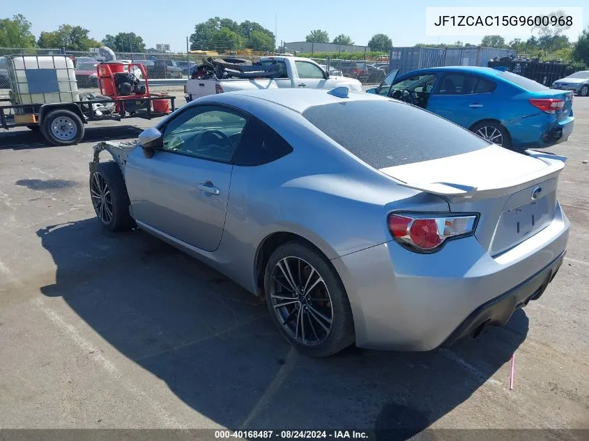 2016 Subaru Brz Limited VIN: JF1ZCAC15G9600968 Lot: 40168487