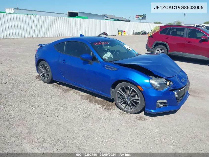 2016 Subaru Brz Limited VIN: JF1ZCAC19G8603006 Lot: 40292796