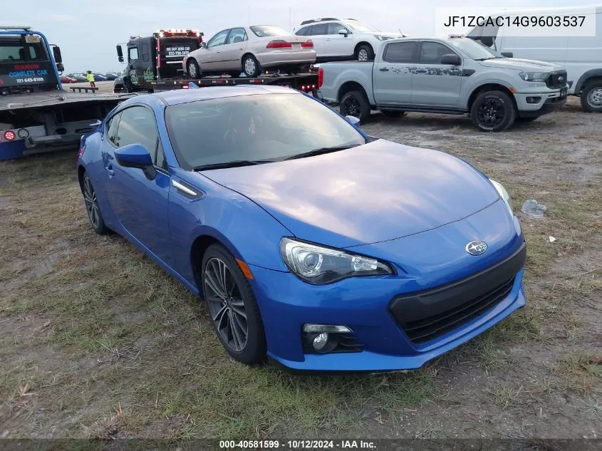 2016 Subaru Brz 2.0 Limited/Blue.series VIN: JF1ZCAC14G9603537 Lot: 40581599