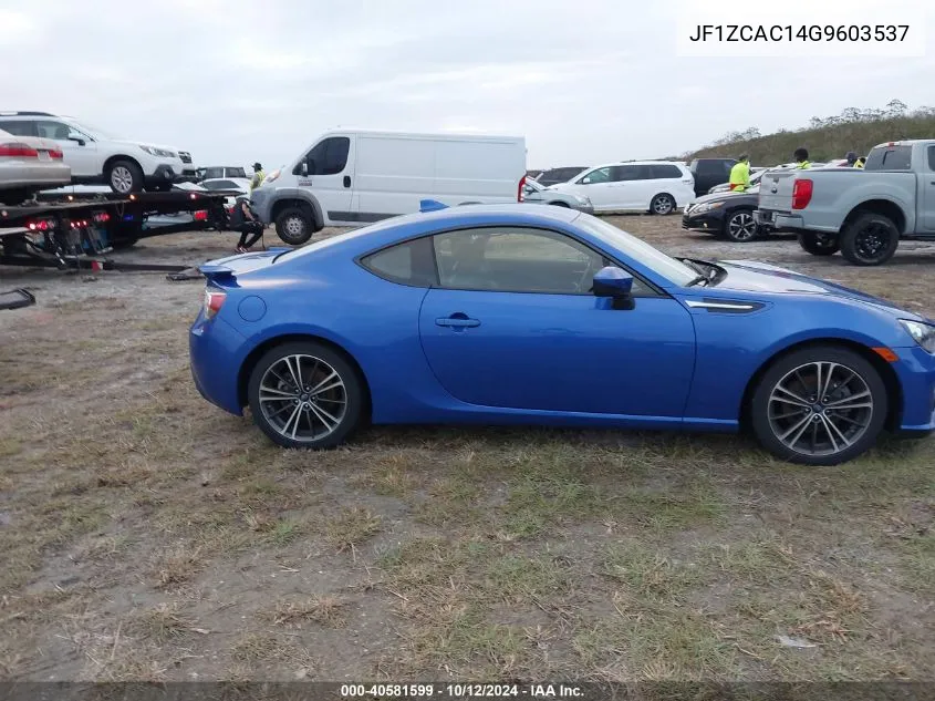 2016 Subaru Brz 2.0 Limited/Blue.series VIN: JF1ZCAC14G9603537 Lot: 40581599