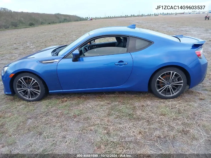 2016 Subaru Brz 2.0 Limited/Blue.series VIN: JF1ZCAC14G9603537 Lot: 40581599