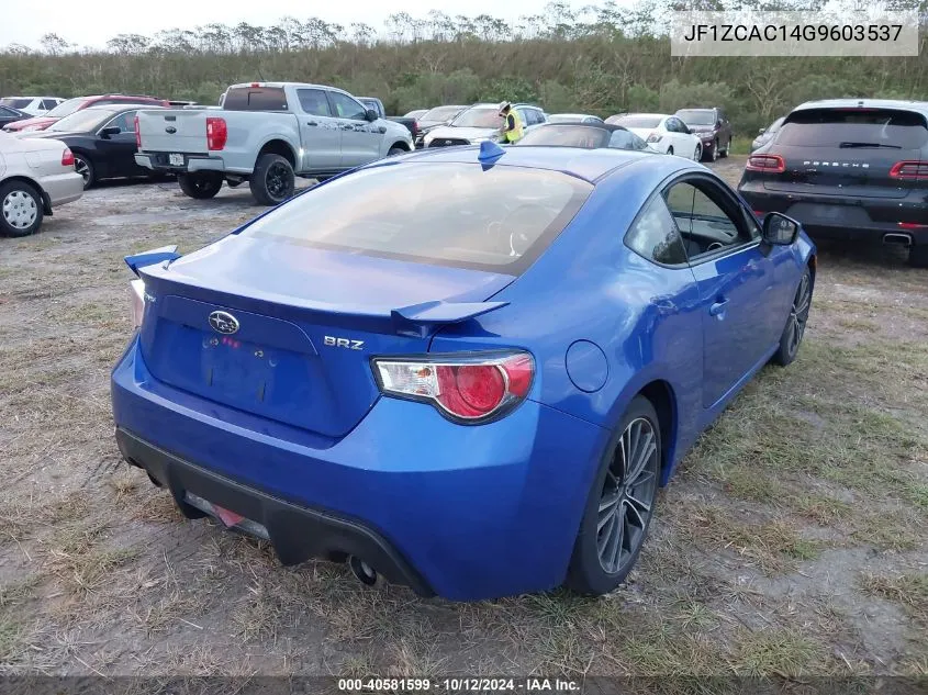 2016 Subaru Brz 2.0 Limited/Blue.series VIN: JF1ZCAC14G9603537 Lot: 40581599