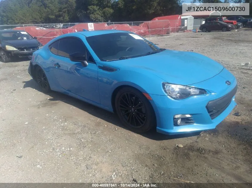 2016 Subaru Brz Series.hyperblue VIN: JF1ZCAC15G9600730 Lot: 40597841