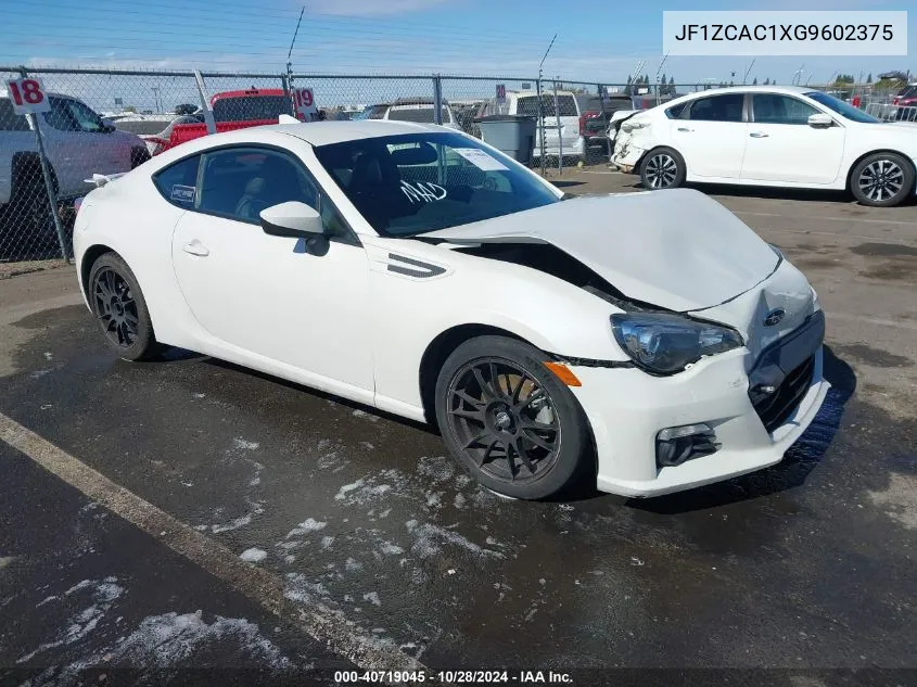 2016 Subaru Brz 2.0 Limited/Blue.series VIN: JF1ZCAC1XG9602375 Lot: 40719045