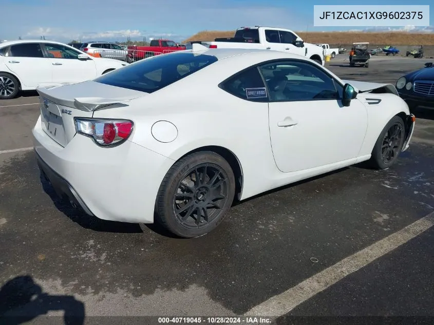 2016 Subaru Brz 2.0 Limited/Blue.series VIN: JF1ZCAC1XG9602375 Lot: 40719045