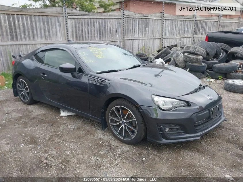 2017 Subaru Brz VIN: JF1ZCAC15H9604701 Lot: 12093557