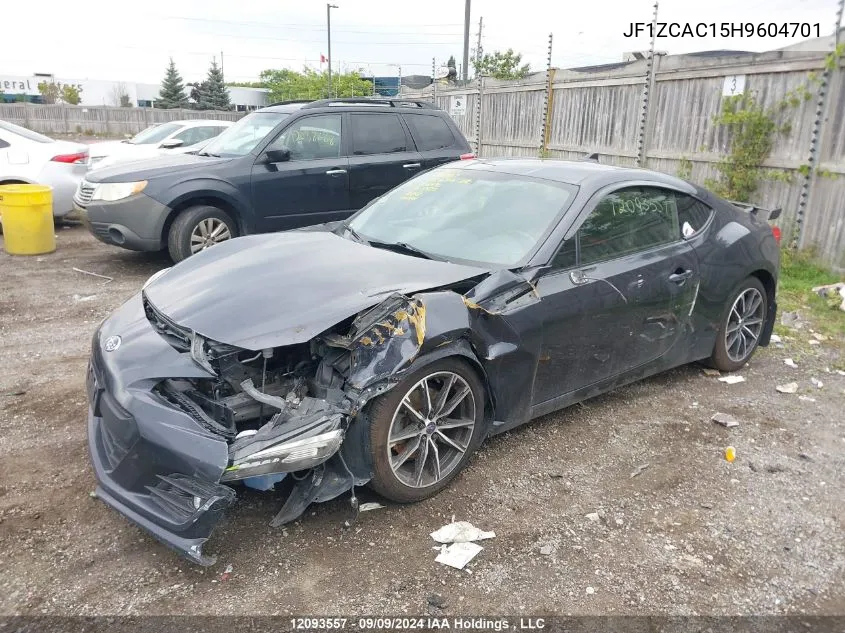 2017 Subaru Brz VIN: JF1ZCAC15H9604701 Lot: 12093557