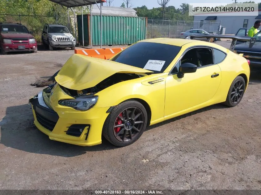 2017 Subaru Brz Series. Yellow VIN: JF1ZCAC14H9601420 Lot: 40128163