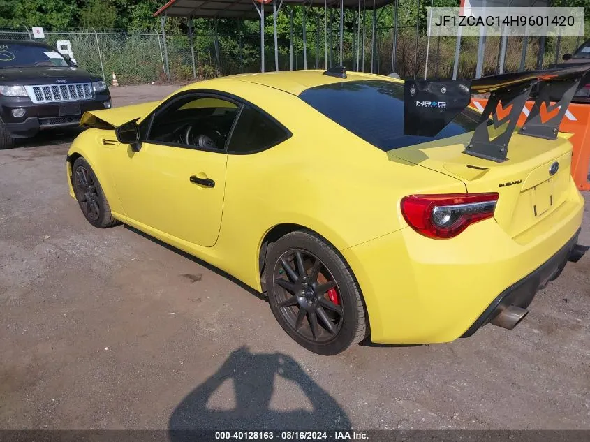 2017 Subaru Brz Series. Yellow VIN: JF1ZCAC14H9601420 Lot: 40128163