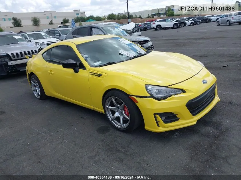 JF1ZCAC11H9601438 2017 Subaru Brz Series. Yellow