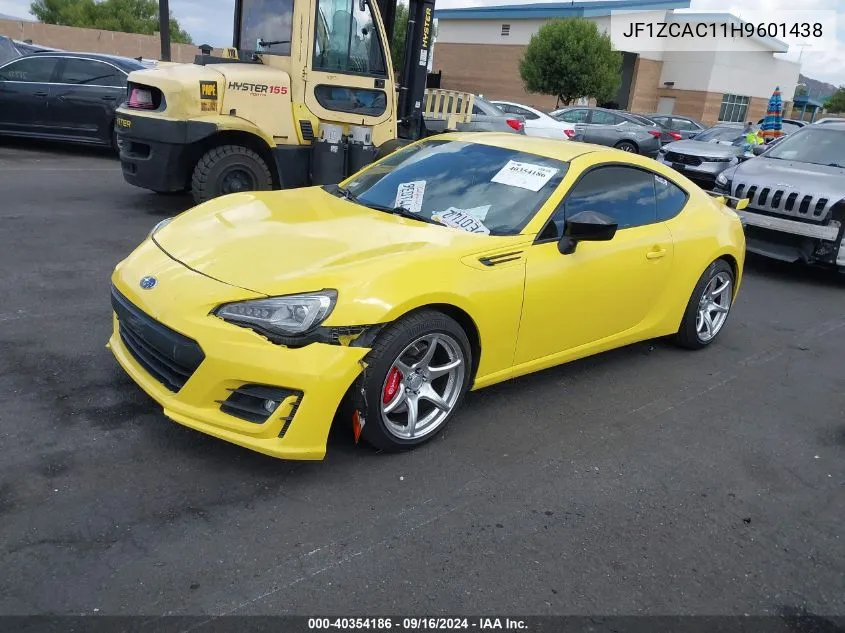 JF1ZCAC11H9601438 2017 Subaru Brz Series. Yellow