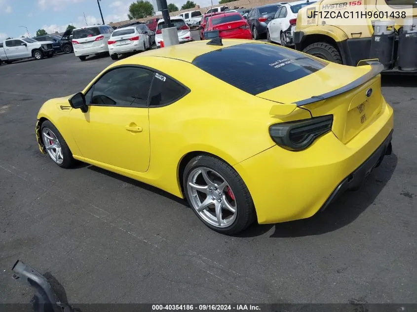 JF1ZCAC11H9601438 2017 Subaru Brz Series. Yellow