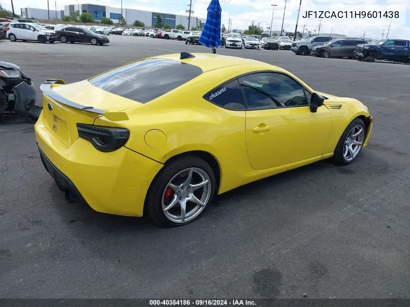 JF1ZCAC11H9601438 2017 Subaru Brz Series. Yellow