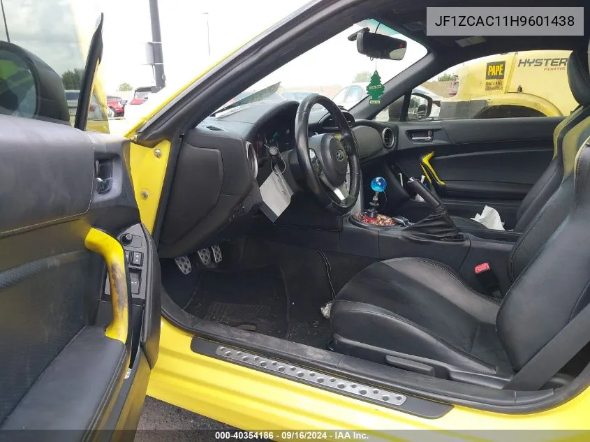 JF1ZCAC11H9601438 2017 Subaru Brz Series. Yellow