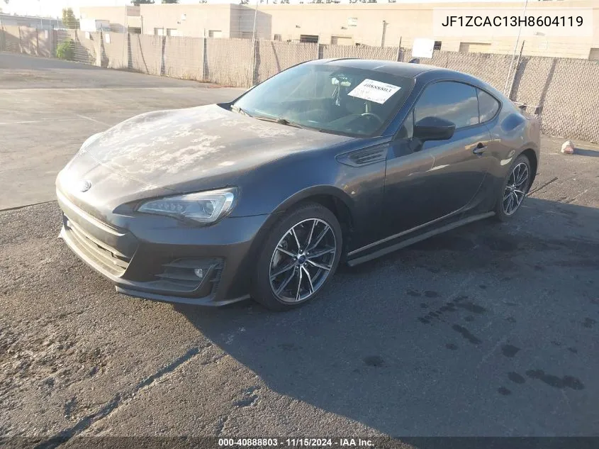 2017 Subaru Brz Limited VIN: JF1ZCAC13H8604119 Lot: 40888803