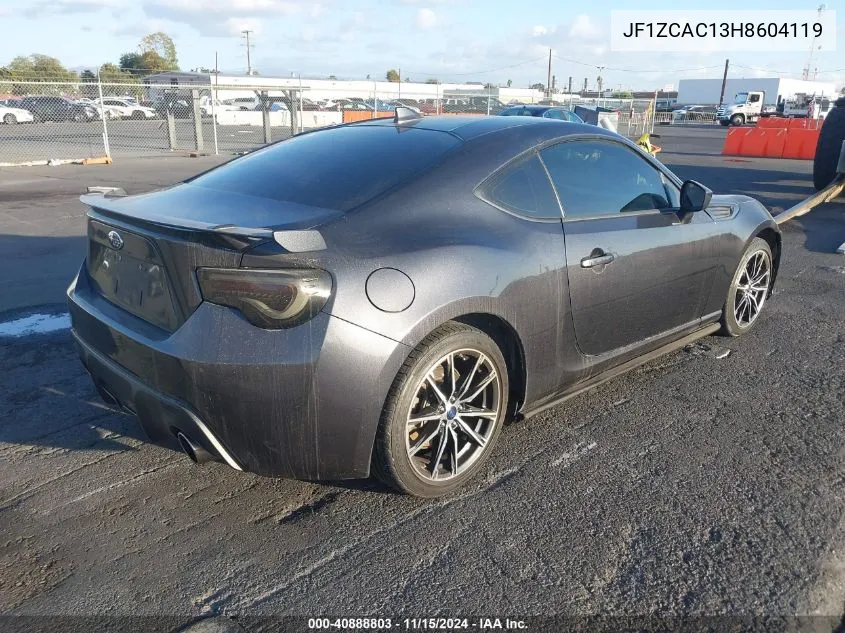 2017 Subaru Brz Limited VIN: JF1ZCAC13H8604119 Lot: 40888803